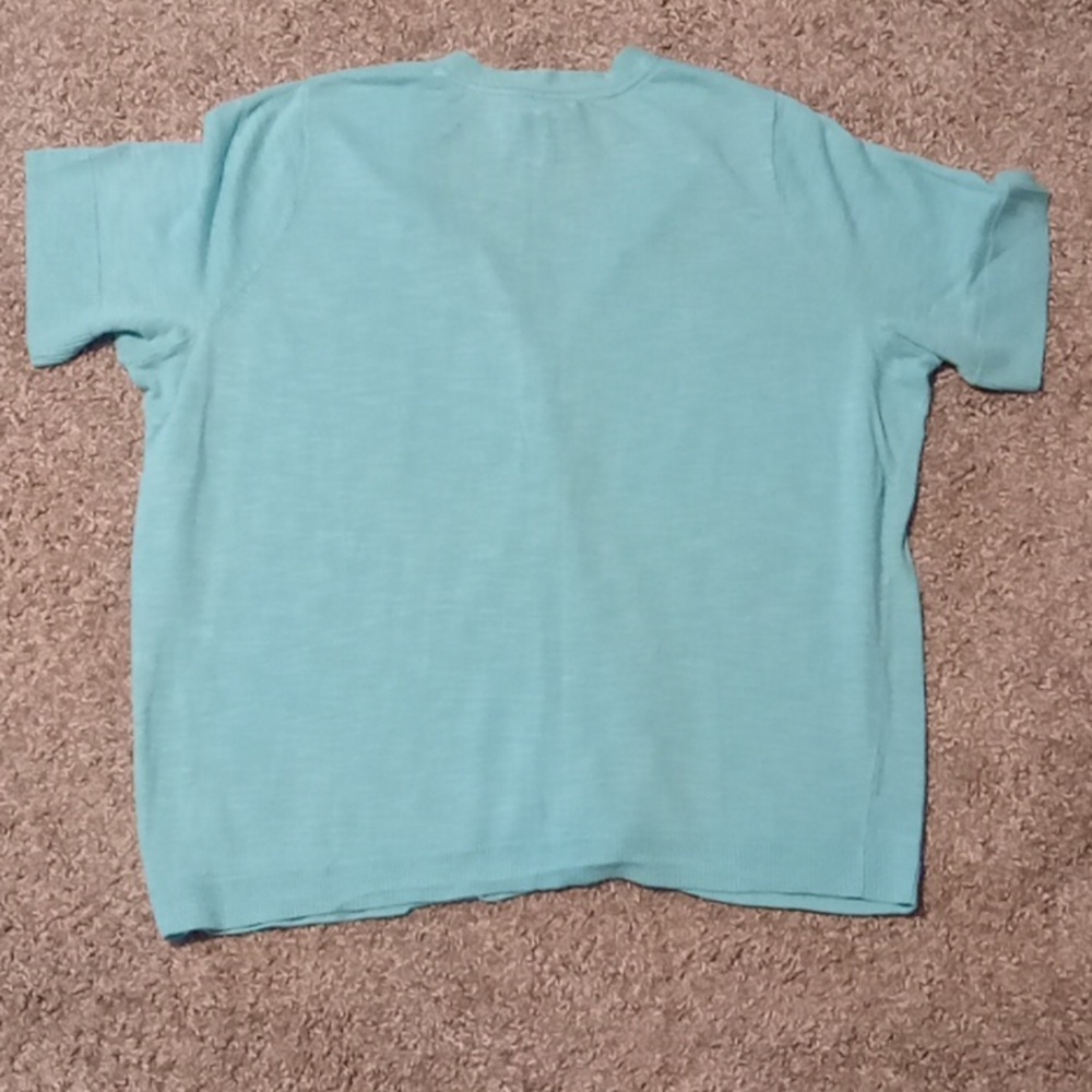 Teal Button-Up Cardigan - Picture 5 of 5